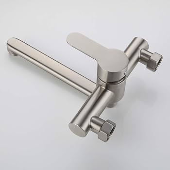 Amazon.co.jp: 壁付水栓 シングルレバー混合水栓 キッチン用水栓